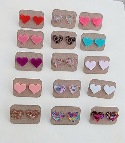 Heart Stud Earrings