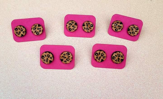 Leopard Stud Earrings