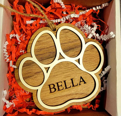 Personalized Paw Print Ornament 𝗣𝗥𝗘-𝗢𝗥𝗗𝗘𝗥