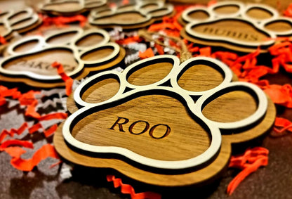 Personalized Paw Print Ornament 𝗣𝗥𝗘-𝗢𝗥𝗗𝗘𝗥