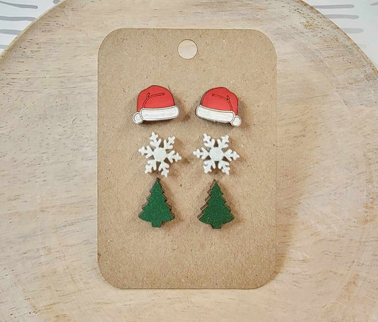 Trio Stud Earring Set - Christmas 𝗣𝗥𝗘-𝗢𝗥𝗗𝗘𝗥